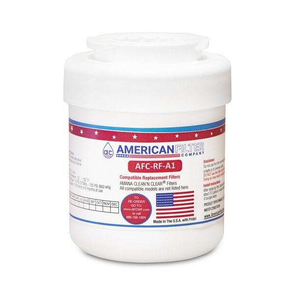 American Filter Co AFC Brand AFC-RF-A1, Compatible to Amana 12388401 Refrigerator Water Filters (1PK) Made by AFC 12388401-AFC-RF-A1-1-68153